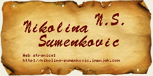 Nikolina Šumenković vizit kartica